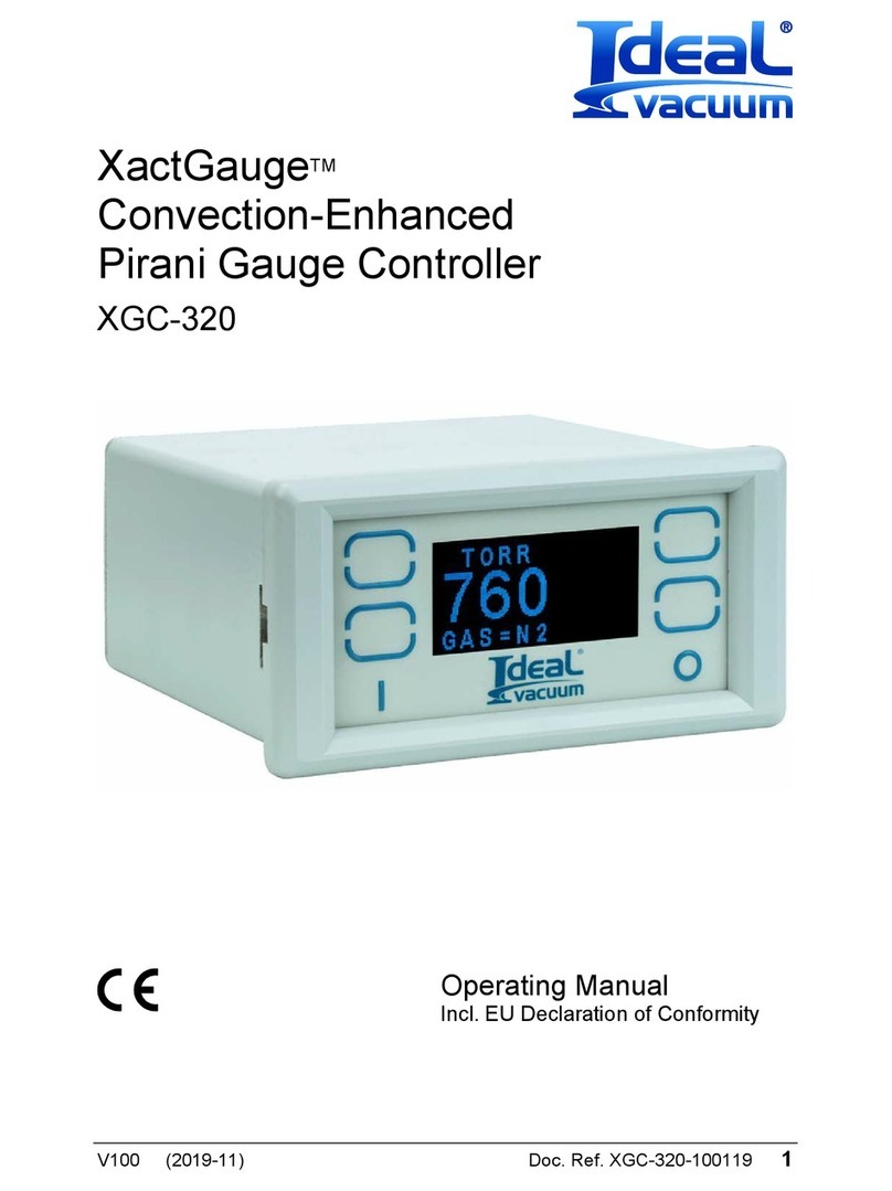 Ideal Vacuum XactGauge XGC-320 User manual