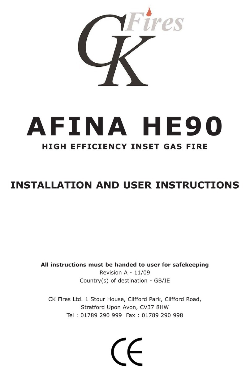 CK Fires AFINA HE90 Installation and user instructions CK Fires AFINA HE90 Installation and user instructions