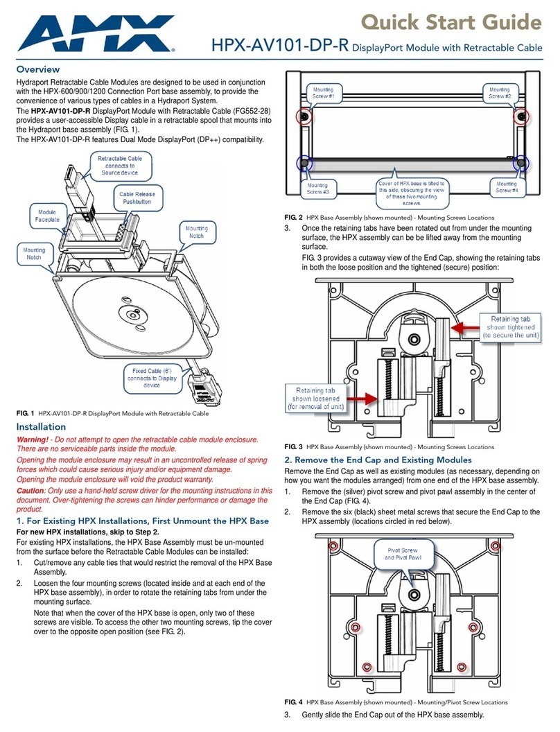 AMX HPX-AV101-DP-R quick start guide