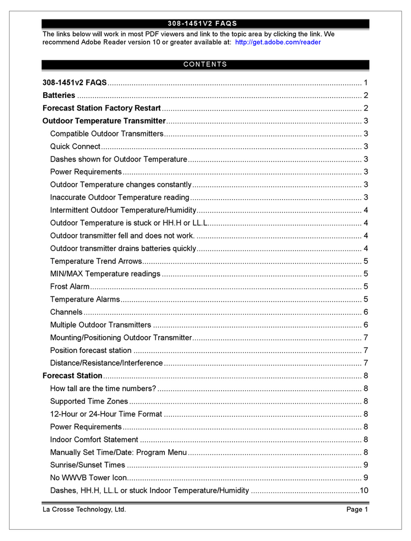 La Crosse Technology 308-1451v2 User manual La Crosse Technology 308-1451v2 User manual