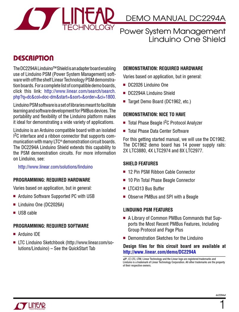 Linear Technology DC2294A Linduino Shield manual