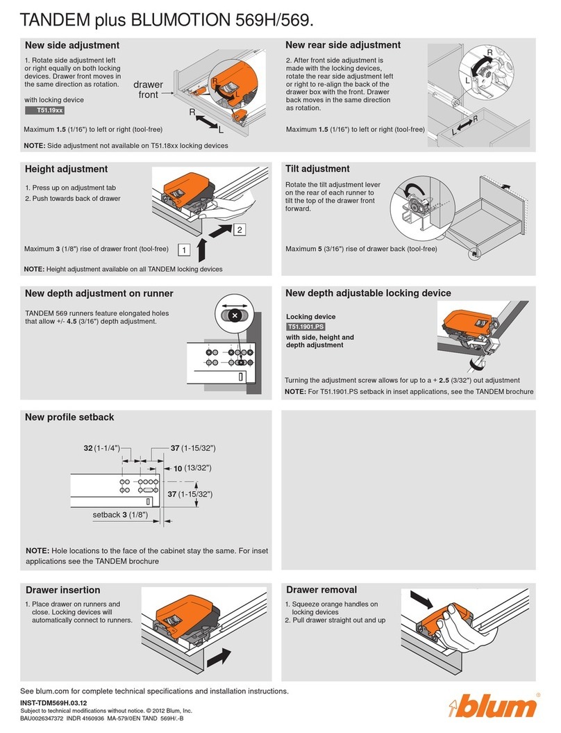 BLUM TANDEM plus BLUMOTION 569H User manual