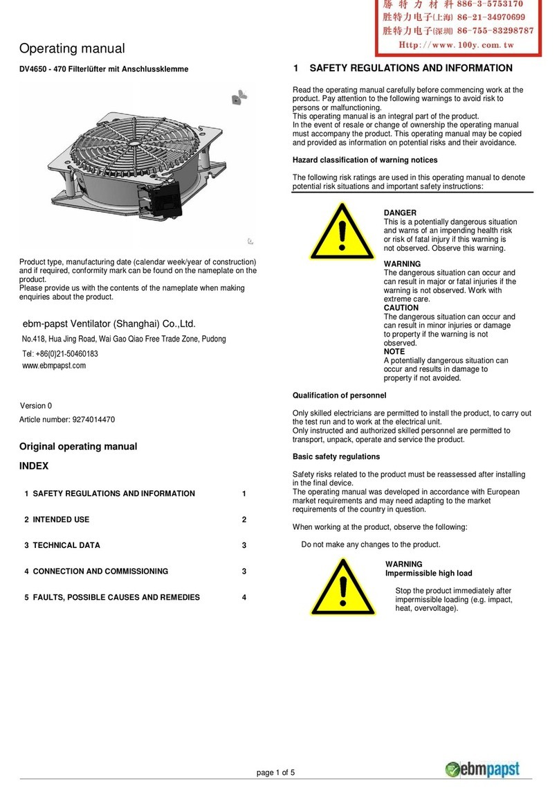 Ebmpapst DV4650-470 User manual