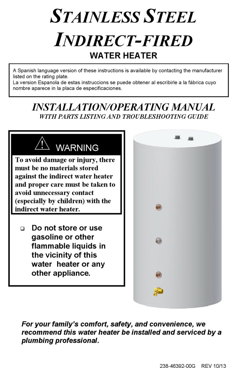 Bradford White 238-46392-00G Installation & operating manual