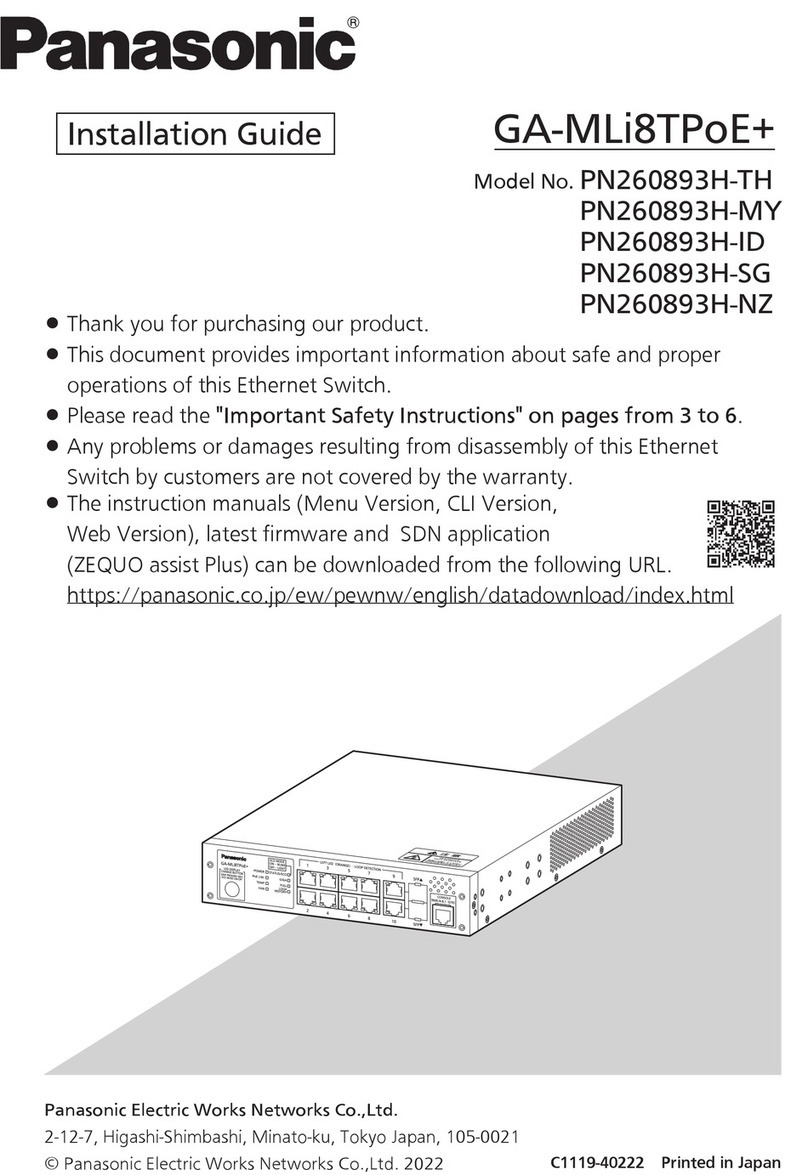 Panasonic GA-MLi8TPoE+ Series installation guide