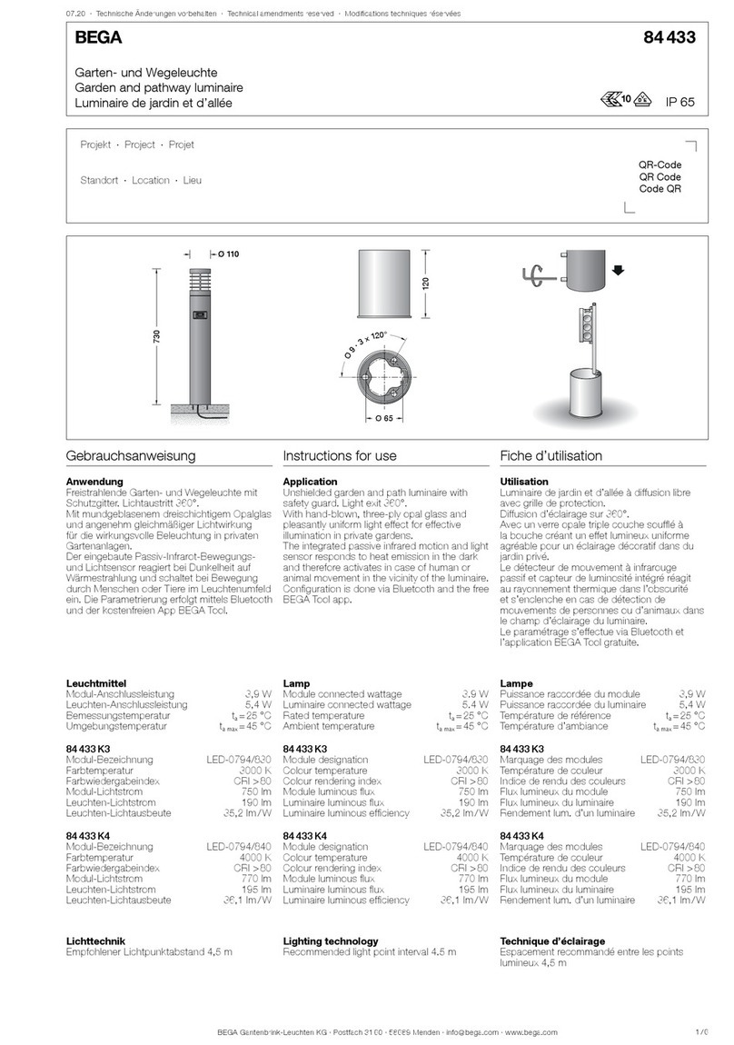 BEGA 84 433 User manual