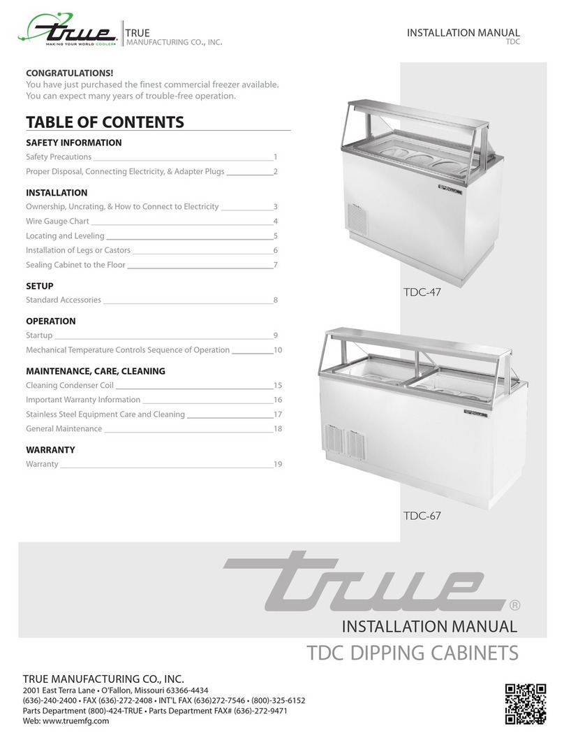 True Dipping Cabinet TDC-47 User manual