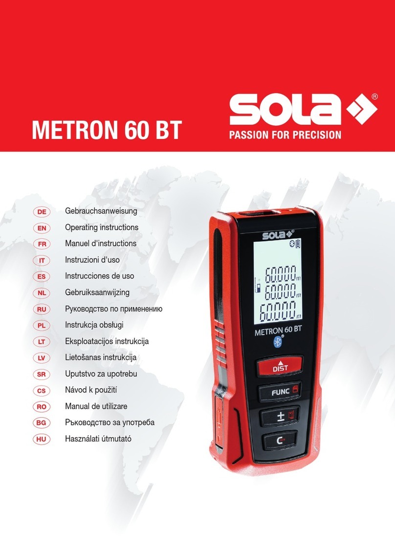 Sola METRON 60 BT User manual Sola METRON 60 BT User manual