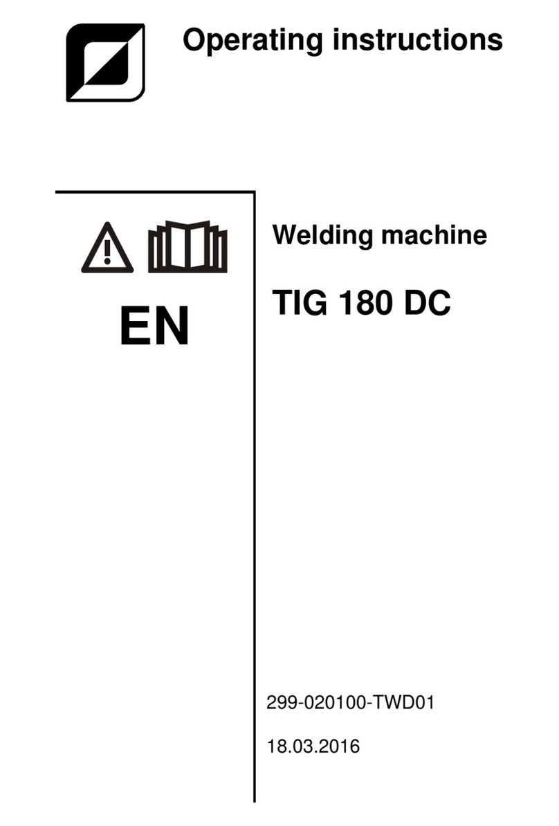 TEAM WELDER TIG 180 DC operating instructions