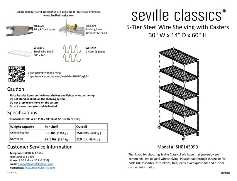 Seville Classics SHE14309B quick start guide