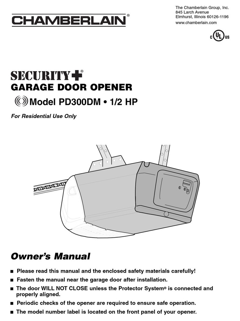 Chamberlain SECURITY+ PD300DM owner's manual
