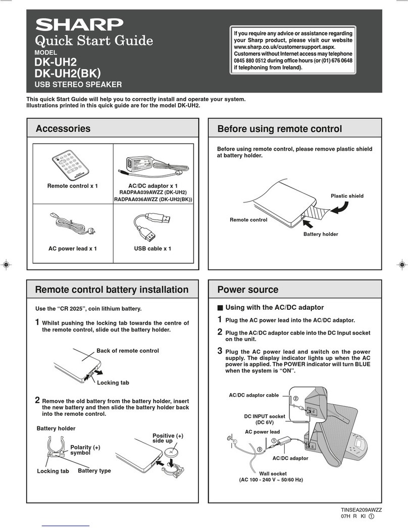 Sharp DK-UH2 BK User manual