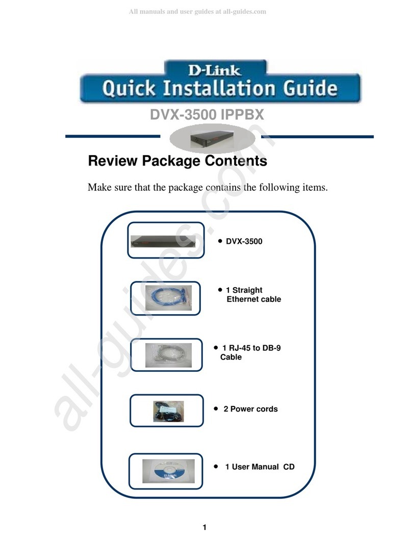 D-Link DVX-3500 Quick installation guide
