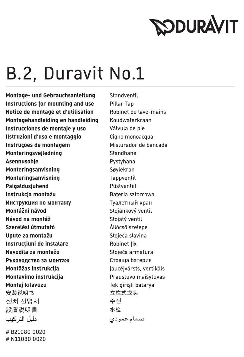 DURAVIT B21080 0020 Instructions for mounting and use