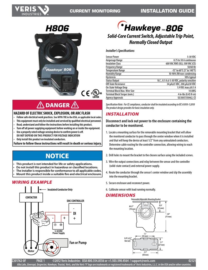 Veris Industries H806 installation guide