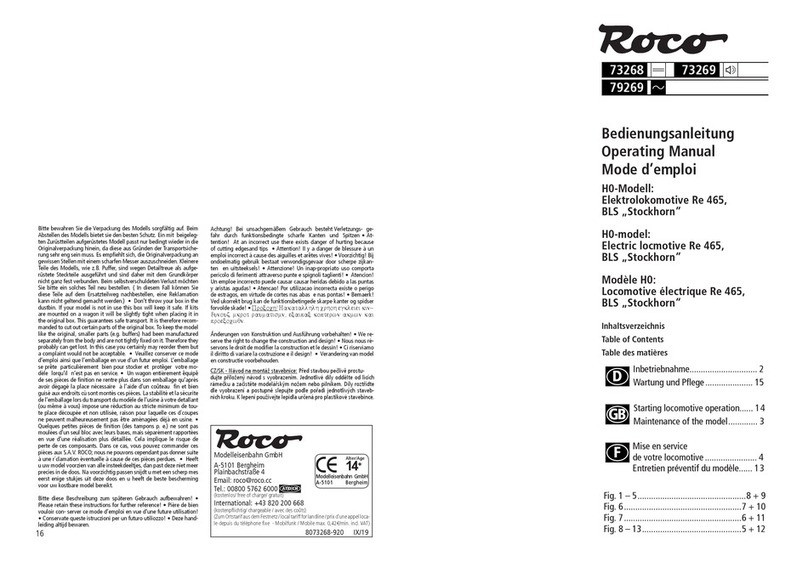 roco Re 465 BLS Stockhorn User manual