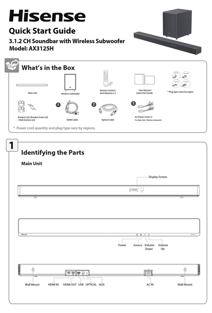 Hisense AX3125H User manual