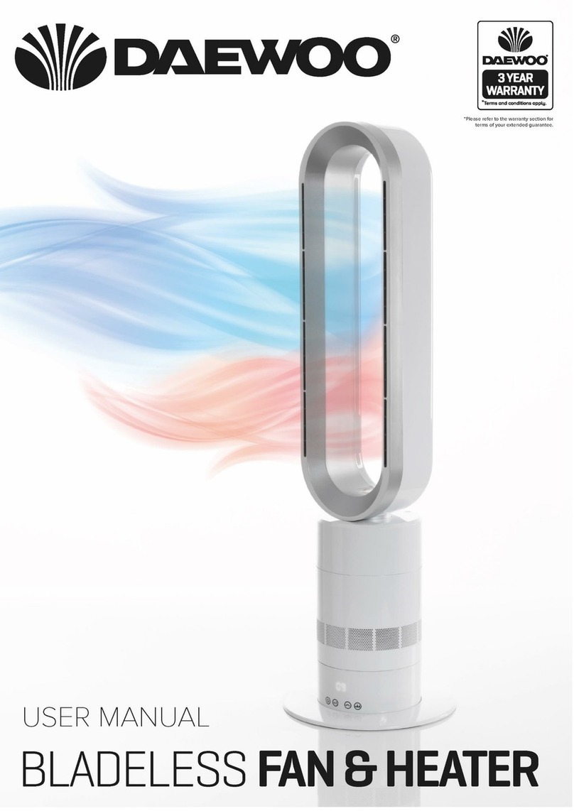 Daewoo BLADELESS FAN & HEATER User manual