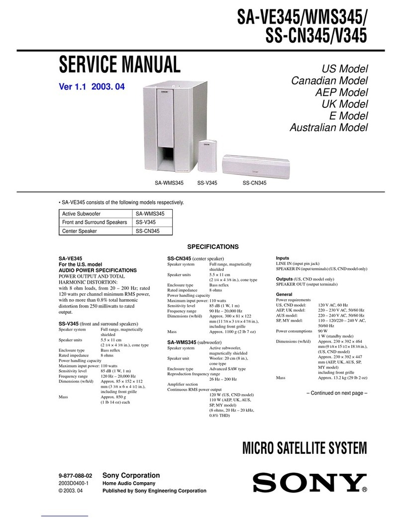 Sony SA-WMS345 Service manual