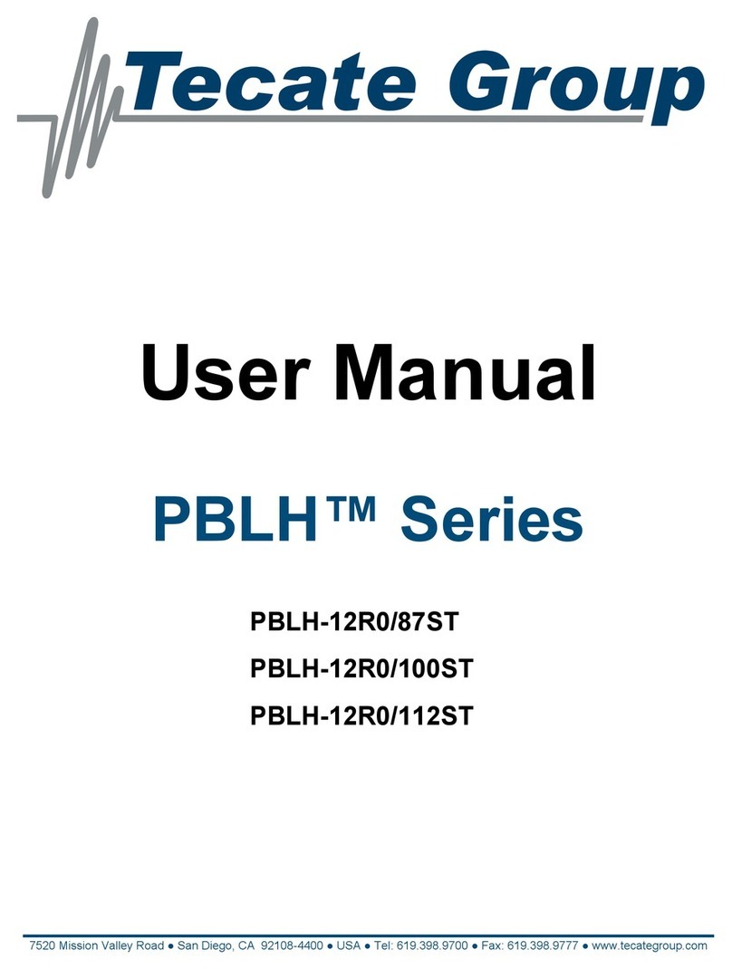Tecate PBLH-12R0/87ST user manual
