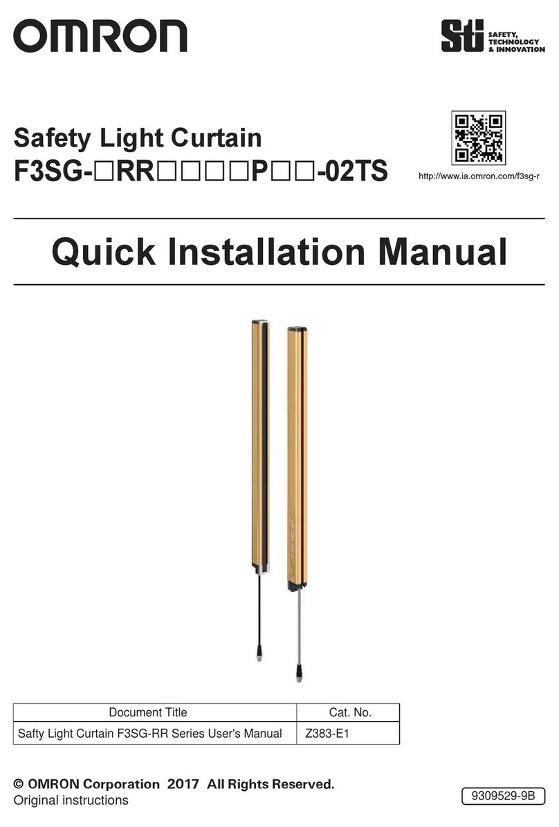 Omron F3SG-*RR Series Operating and maintenance instructions