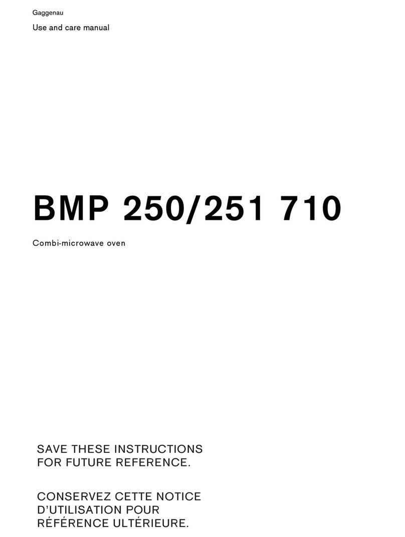 Gaggenau BMP 250/251 710 User manual
