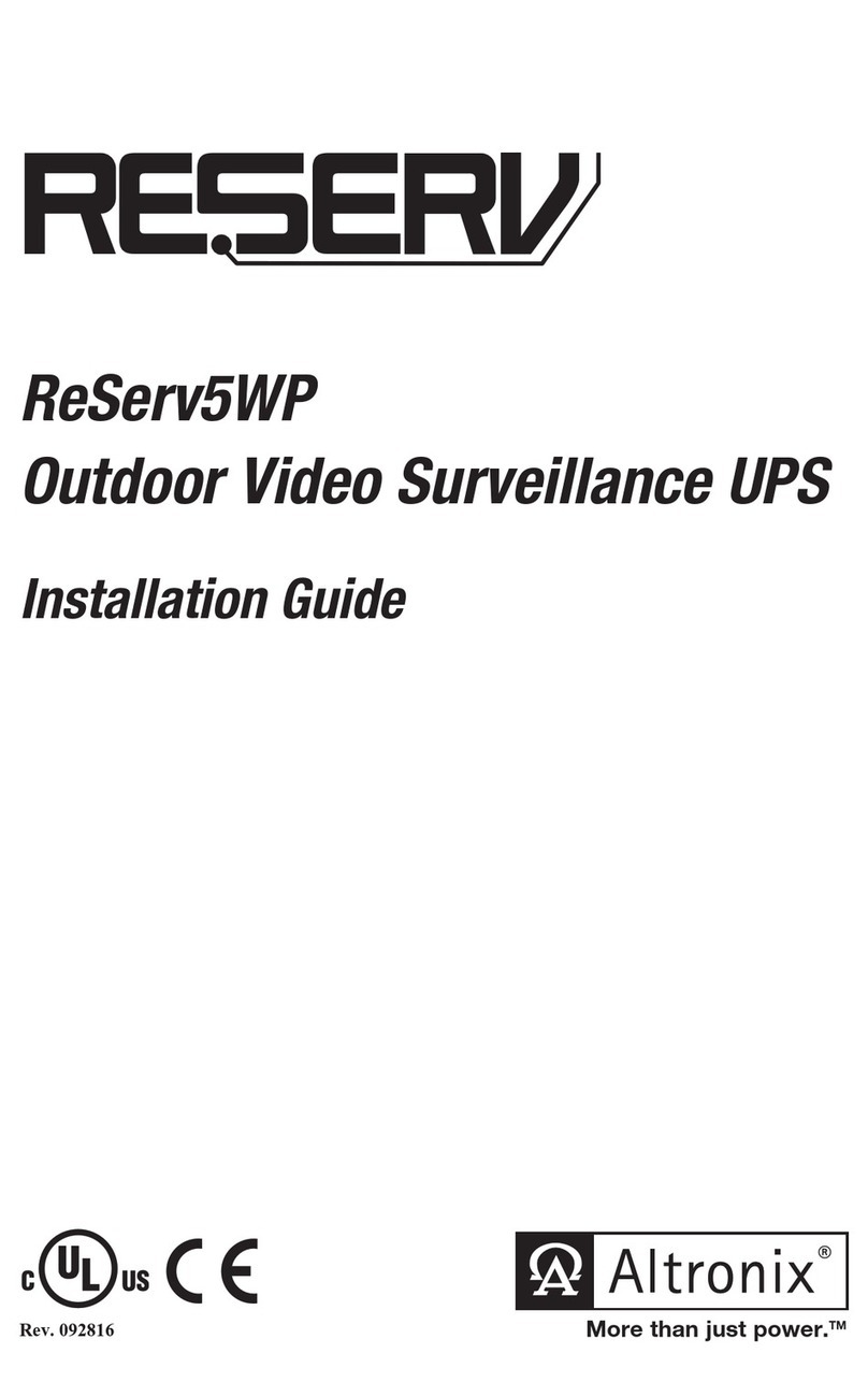 Altronix RESERV ReServ5WP installation guide