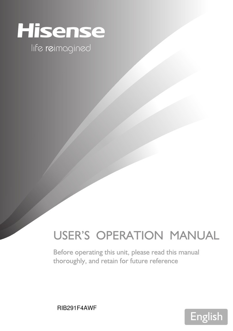 Hisense RIB291F4AWF User's operation manual