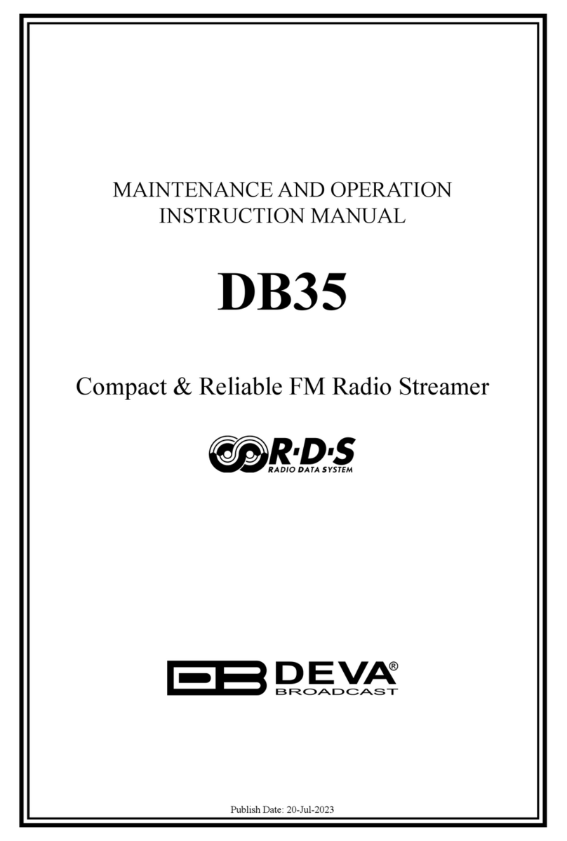 DEVA Broadcast DB35 Maintenance and operation instruction manual