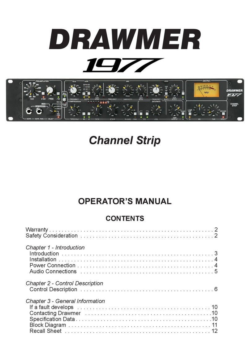 Drawmer 1977 Operator's manual