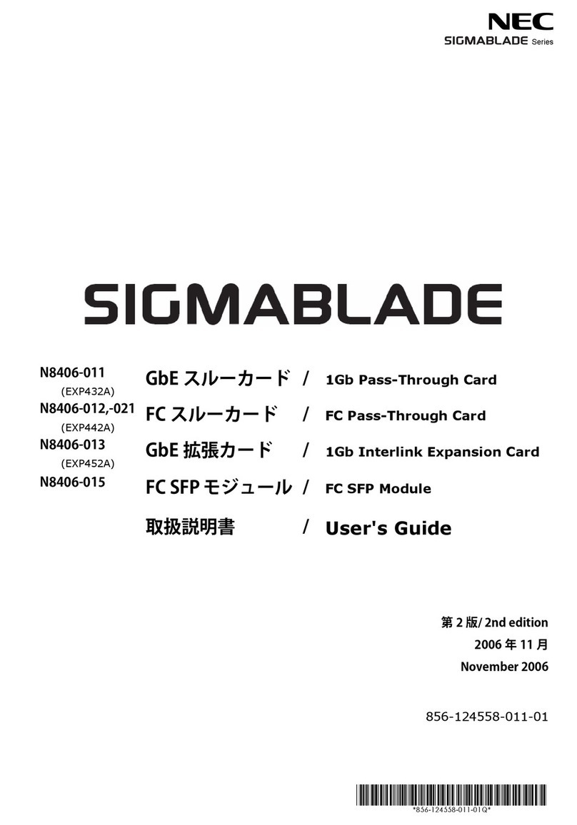 NEC SIGMABLADE Series user guide NEC SIGMABLADE Series user guide