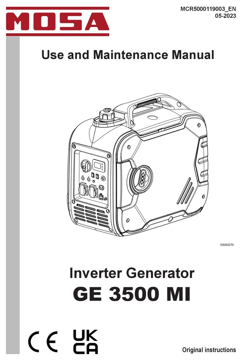 Mosa GE 3500 MI User manual