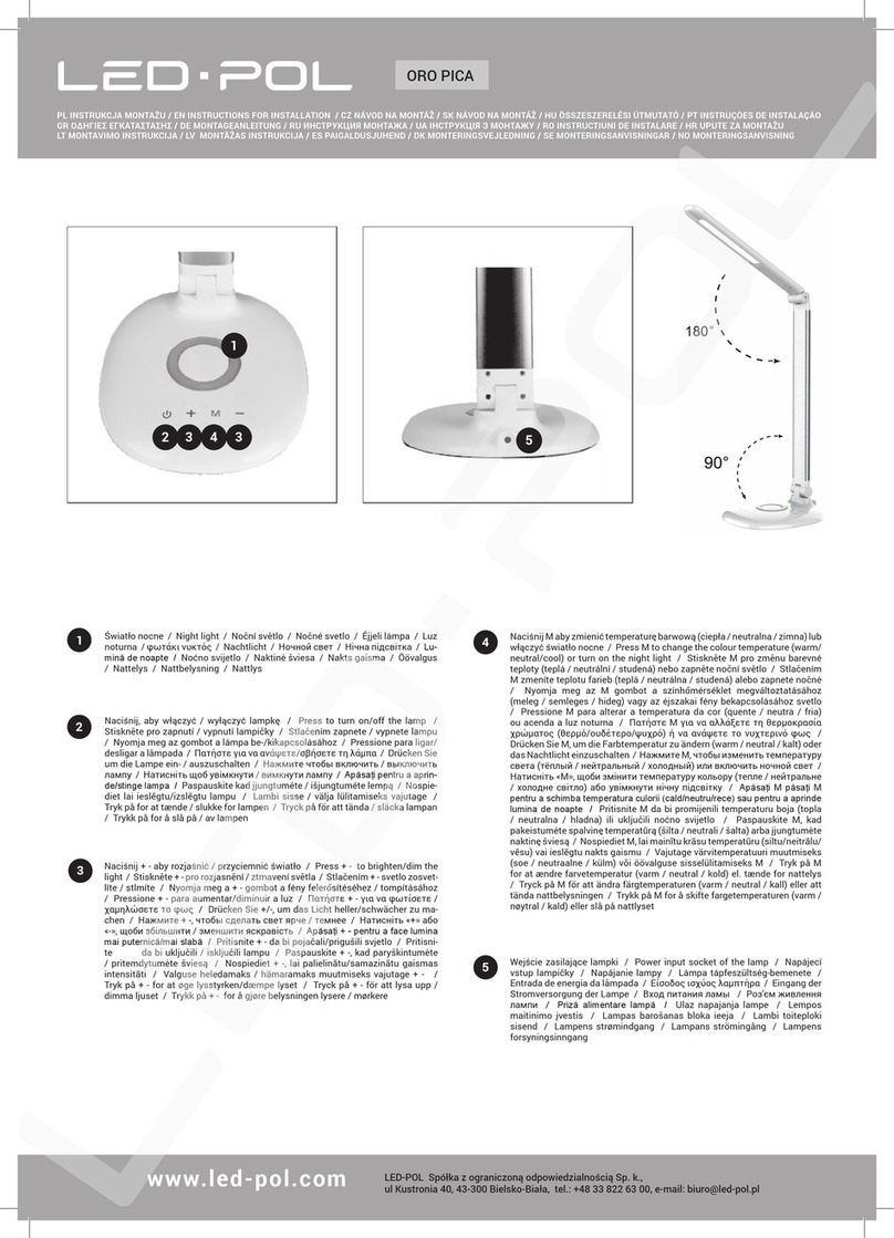 LED-POL ORO PICA Instructions for installation