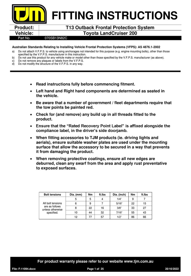 TJM T13 Fitting instructions