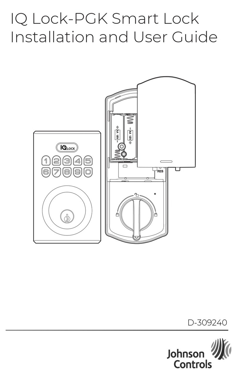 Johnson Controls IQ Lock-PGK Installation and user guide