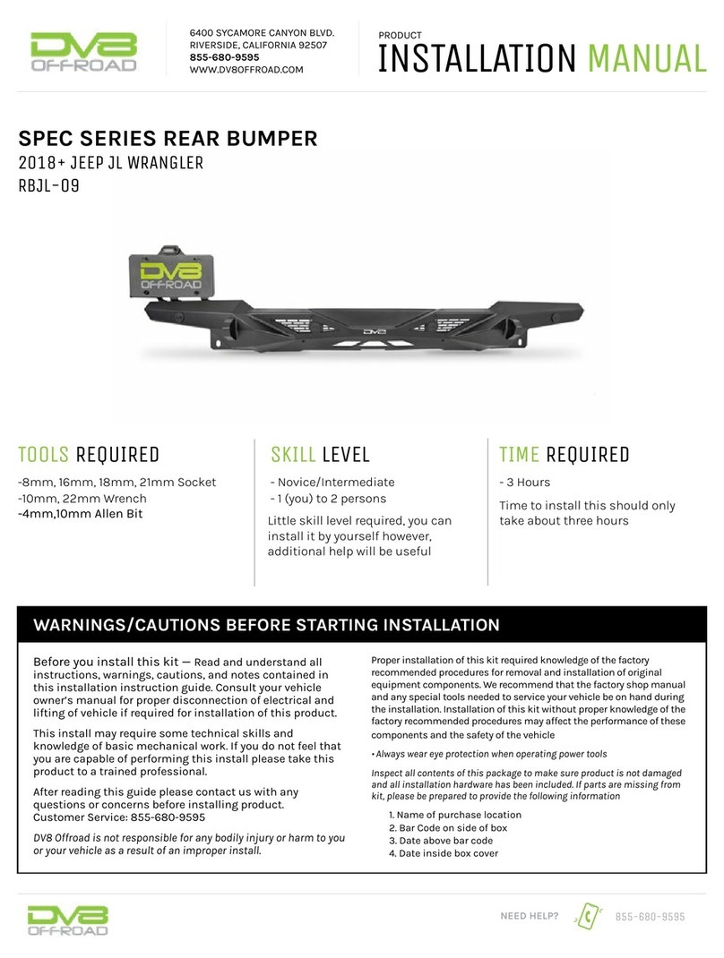 DV8 OFFROAD SPEC Series User manual