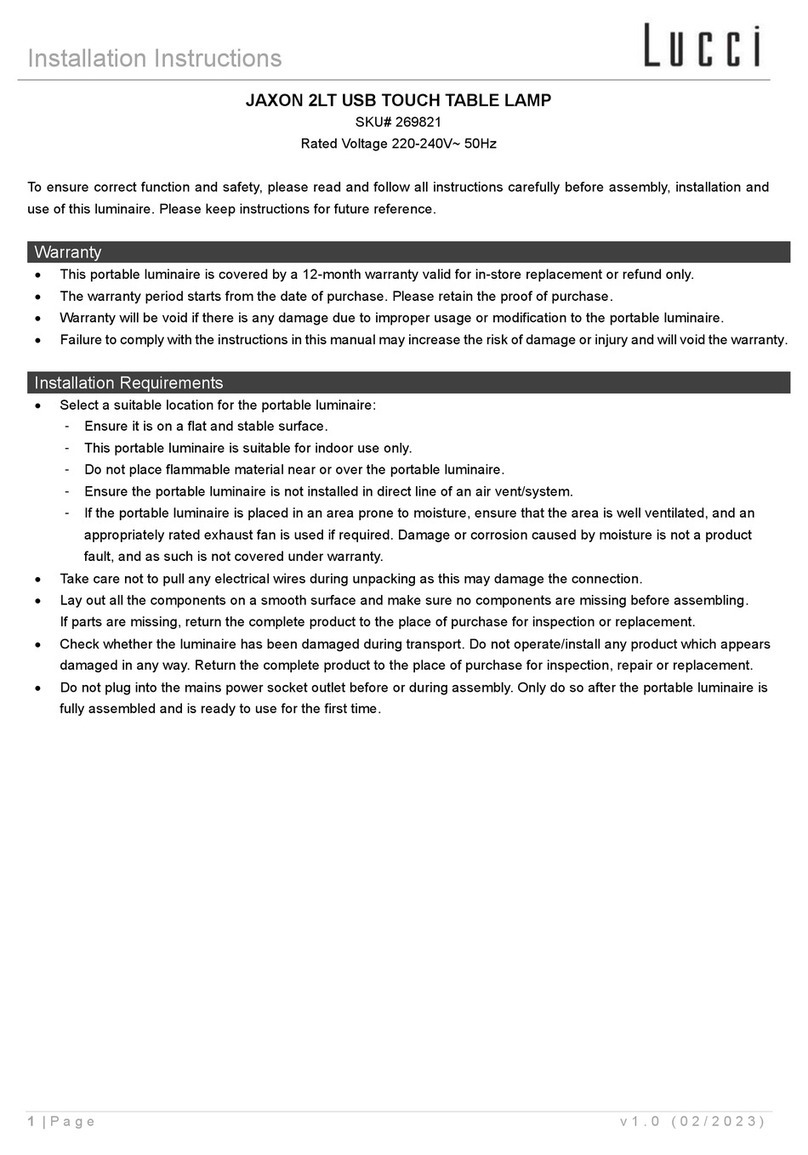 LUCCI JAXON 2LT User manual