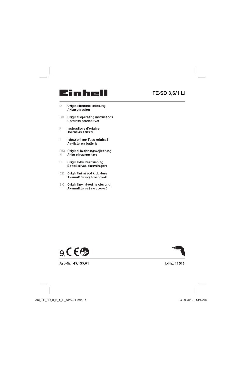EINHELL TE-SD 3,6/1 Li User manual