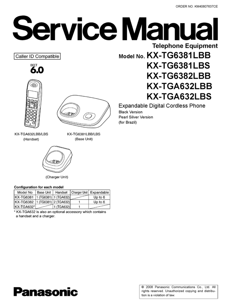 Panasonic KX-TG6381LBB Service manual