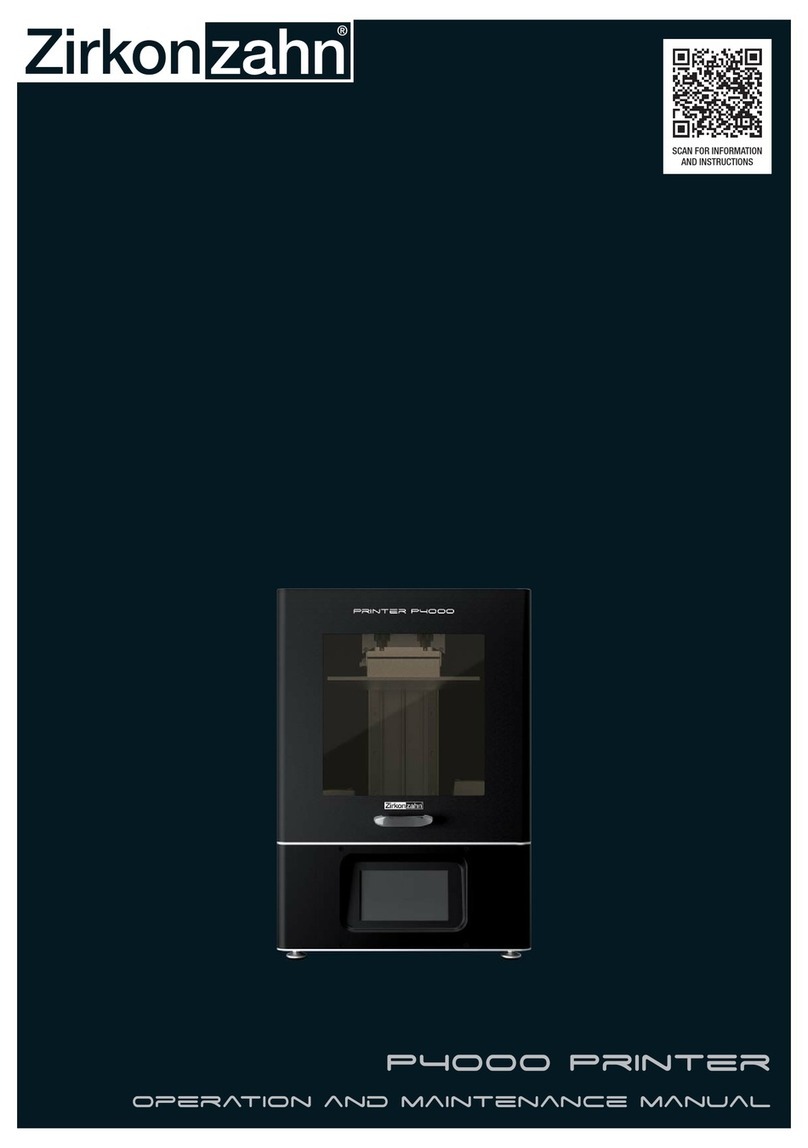Zirkon zahn P4000 PRINTER Operation and maintenance manual