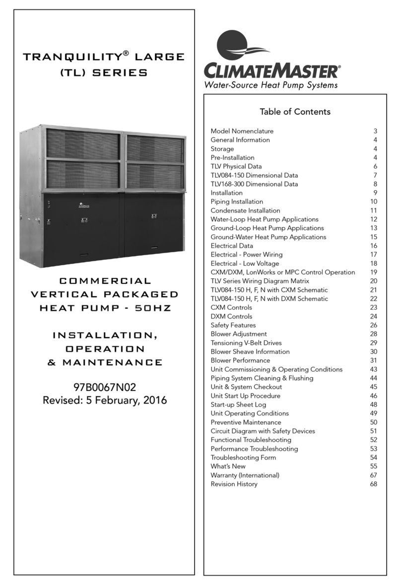 ClimateMaster TRANQUILITY LARGE Series Owner's manual