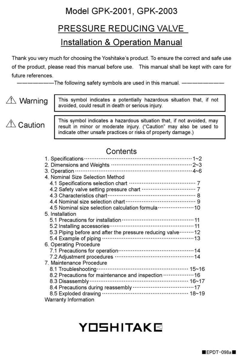 Yoshitake GPK-2001 Installation & operation manual