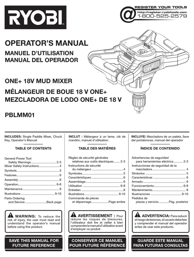 Ryobi PBLMM01 Operator's manual