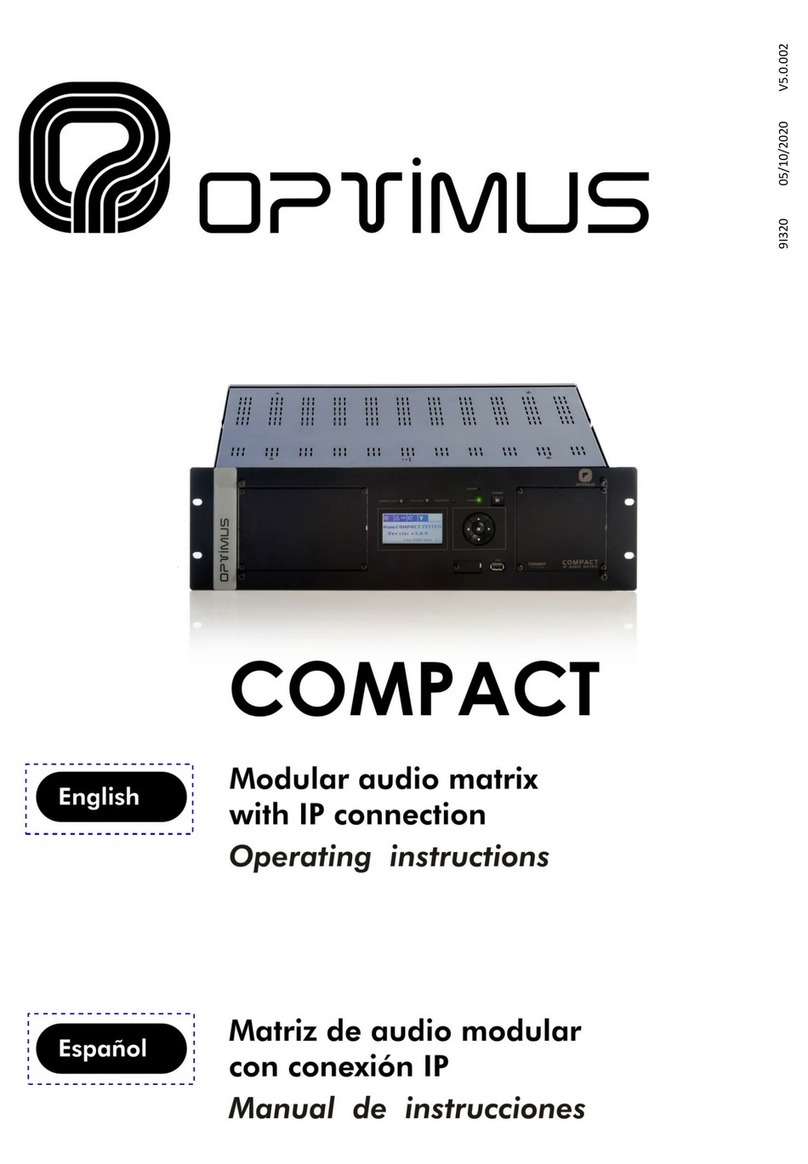 Optimus Compact operating instructions Optimus Compact operating instructions