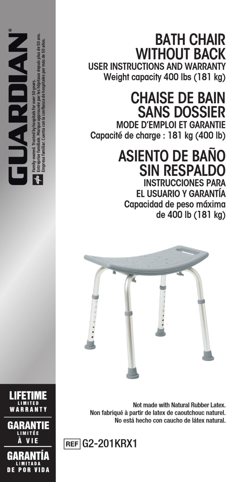 Guardian G2-201KRX1 User instructions and warranty
