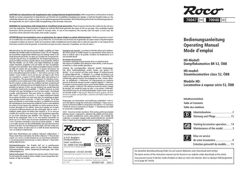 roco 70047 operating manual