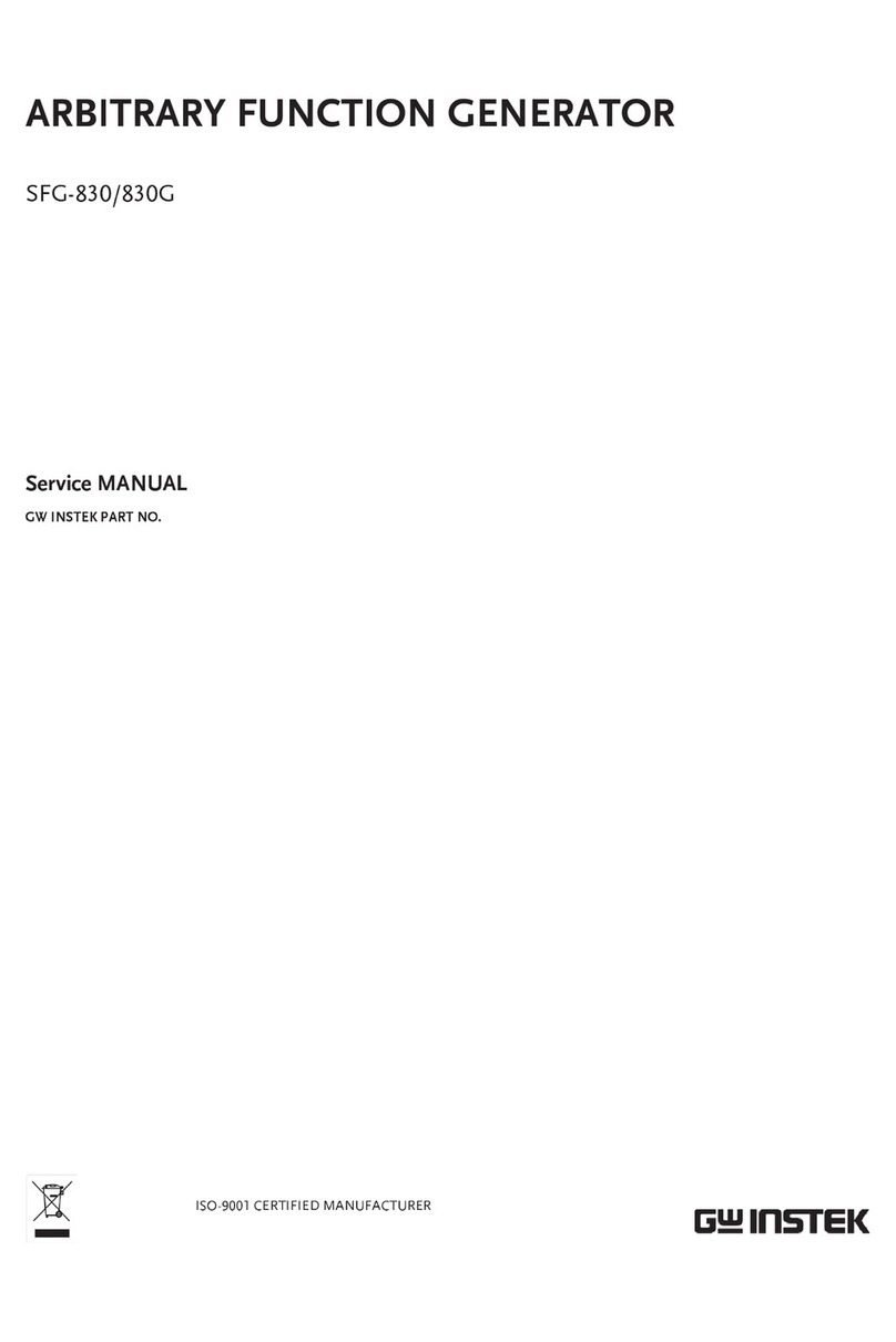 GW Instek SFG-830 Service manual