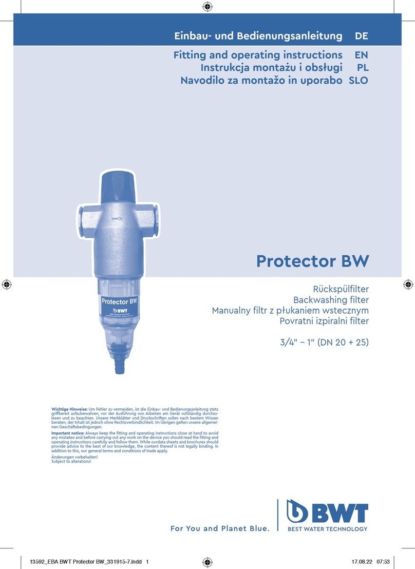 BWT Protector BW Fitting and operating instructions