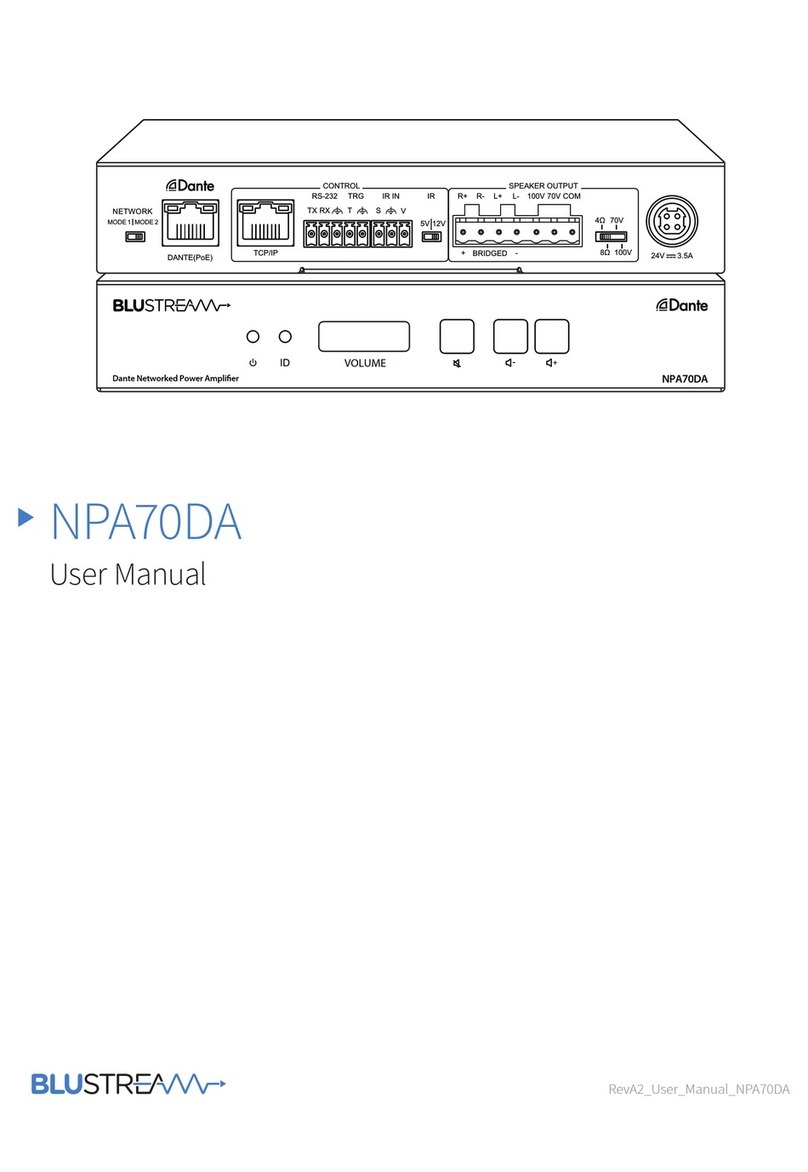Blu Stream NPA70DA User manual