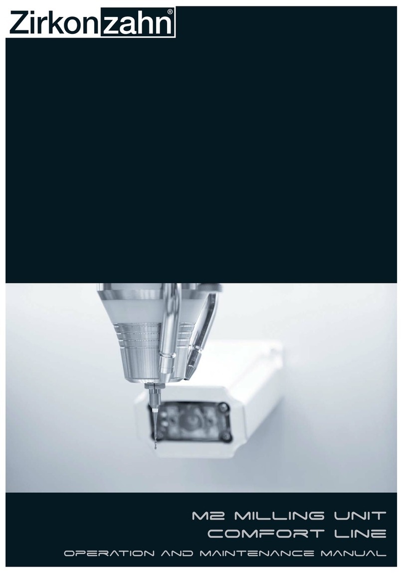 Zirkon zahn M2 MILLING UNIT COMFORT LINE User manual